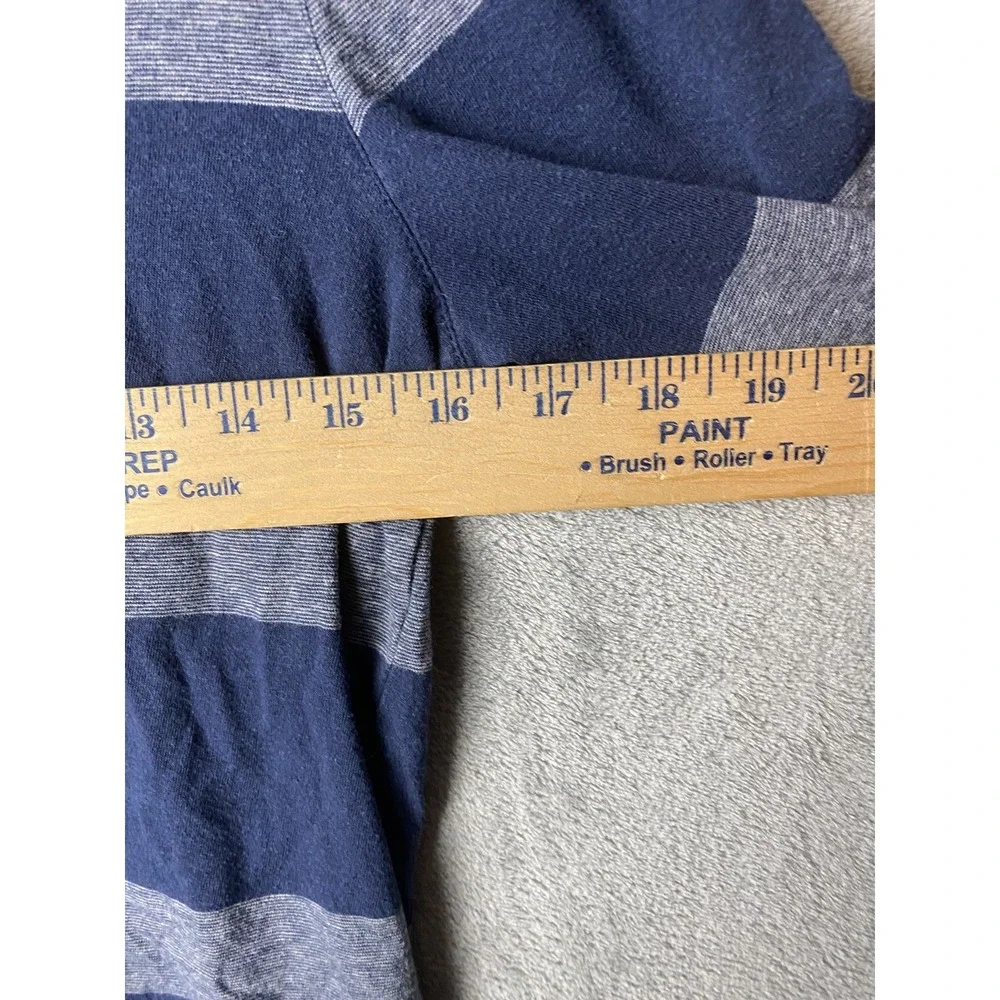 Urban Pipeline Boys Large Striped Long Sleeve Shirt Navy Gray